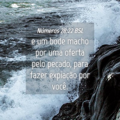 Picture 04 - Números 28:22 BSL - e um bode macho por uma oferta pelo pecado, para - Bible Verse Picture