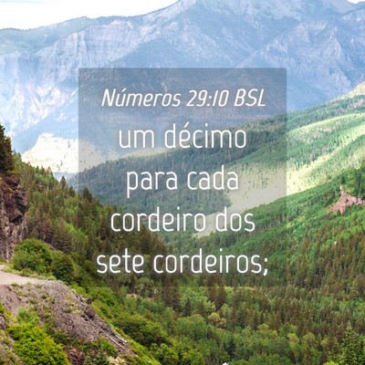 Picture 04 - Números 29:10 BSL - um décimo para cada cordeiro dos sete - Bible Verse Picture