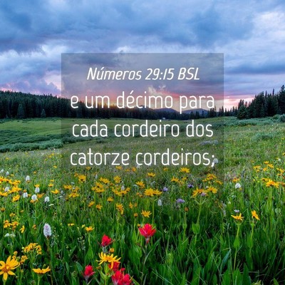Picture 04 - Números 29:15 BSL - e um décimo para cada cordeiro dos catorze - Bible Verse Picture