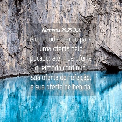Picture 04 - Números 29:25 BSL - e um bode macho para uma oferta pelo pecado; - Bible Verse Picture