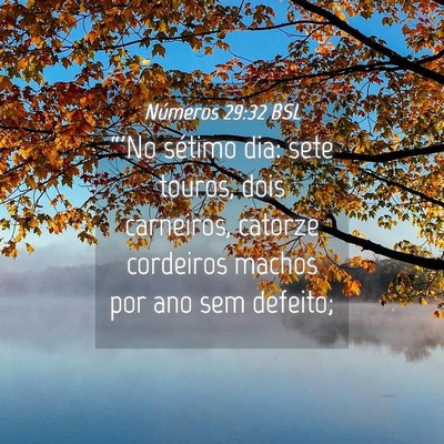 Picture 04 - Números 29:32 BSL - “'No sétimo dia: sete touros, dois carneiros, - Bible Verse Picture