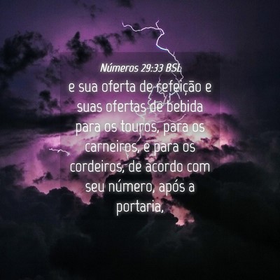 Picture 04 - Números 29:33 BSL - e sua oferta de refeição e suas ofertas de - Bible Verse Picture