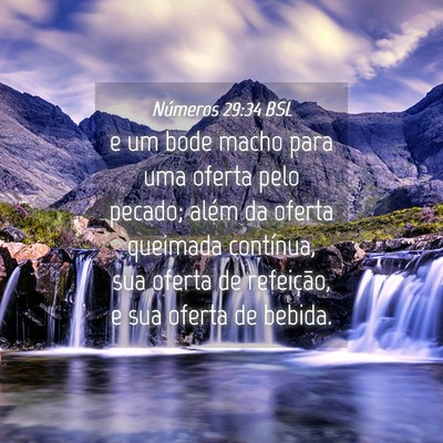 Picture 04 - Números 29:34 BSL - e um bode macho para uma oferta pelo pecado; - Bible Verse Picture