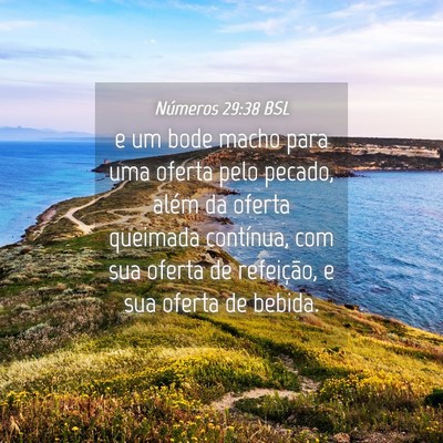 Picture 04 - Números 29:38 BSL - e um bode macho para uma oferta pelo pecado, - Bible Verse Picture