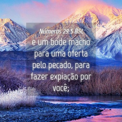 Picture 04 - Números 29:5 BSL - e um bode macho para uma oferta pelo pecado, para - Bible Verse Picture