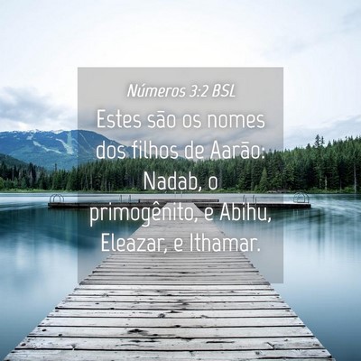 Picture 04 - Números 3:2 BSL - Estes são os nomes dos filhos de Aarão: Nadab, - Bible Verse Picture