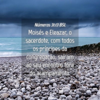 Picture 04 - Números 31:13 BSL - Moisés e Eleazar, o sacerdote, com todos os - Bible Verse Picture