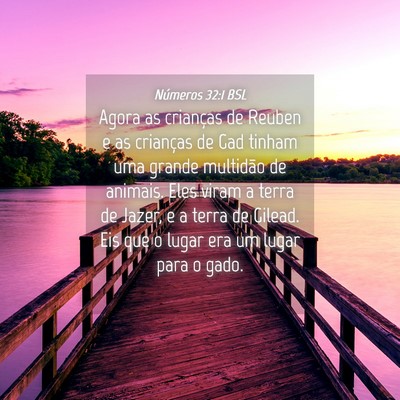 Picture 04 - Números 32:1 BSL - Agora as crianças de Reuben e as crianças de - Bible Verse Picture