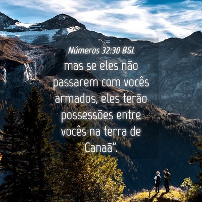 Picture 04 - Números 32:30 BSL - mas se eles não passarem com vocês armados, - Bible Verse Picture