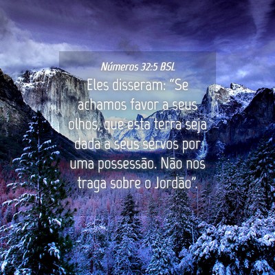 Picture 04 - Números 32:5 BSL - Eles disseram: “Se achamos favor a seus olhos, - Bible Verse Picture