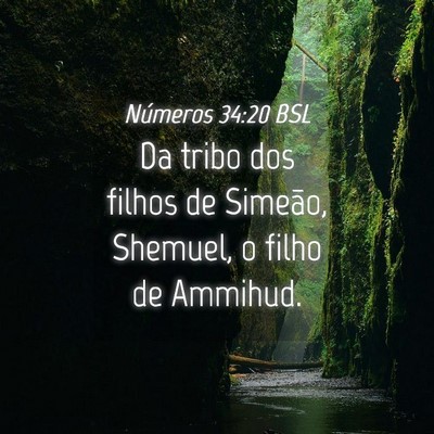 Picture 04 - Números 34:20 BSL - Da tribo dos filhos de Simeão, Shemuel, o filho - Bible Verse Picture