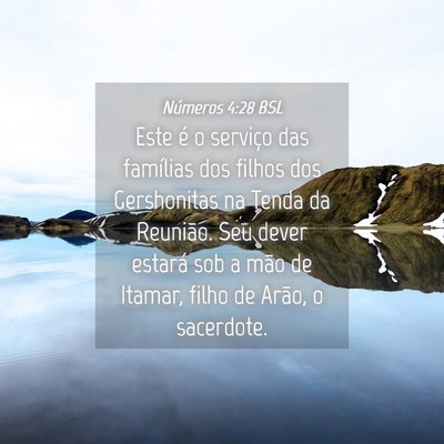 Picture 04 - Números 4:28 BSL - Este é o serviço das famílias dos filhos dos - Bible Verse Picture
