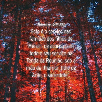 Picture 04 - Números 4:33 BSL - Este é o serviço das famílias dos filhos de - Bible Verse Picture