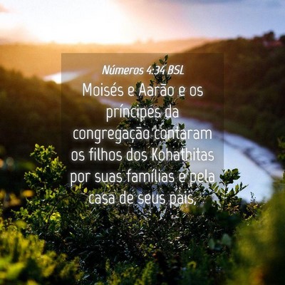 Picture 04 - Números 4:34 BSL - Moisés e Aarão e os príncipes da congregação - Bible Verse Picture