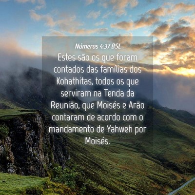 Picture 04 - Números 4:37 BSL - Estes são os que foram contados das famílias - Bible Verse Picture