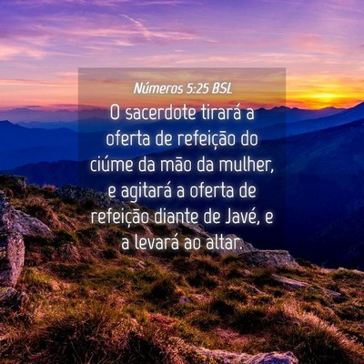 Picture 04 - Números 5:25 BSL - O sacerdote tirará a oferta de refeição do - Bible Verse Picture