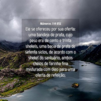 Picture 04 - Números 7:19 BSL - Ele se ofereceu por sua oferta: uma bandeja de - Bible Verse Picture
