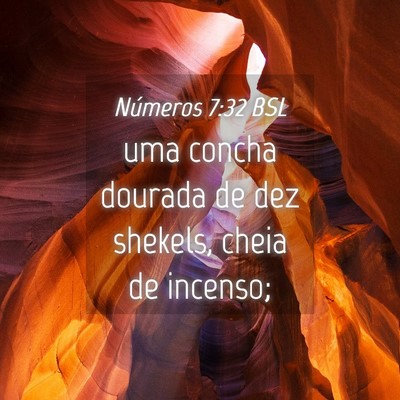 Picture 04 - Números 7:32 BSL - uma concha dourada de dez shekels, cheia de - Bible Verse Picture