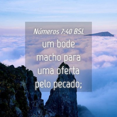 Picture 04 - Números 7:40 BSL - um bode macho para uma oferta pelo - Bible Verse Picture