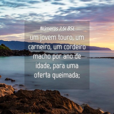 Picture 04 - Números 7:51 BSL - um jovem touro, um carneiro, um cordeiro macho - Bible Verse Picture