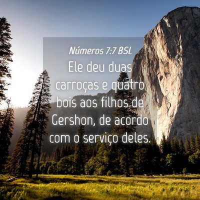 Picture 04 - Números 7:7 BSL - Ele deu duas carroças e quatro bois aos filhos - Bible Verse Picture