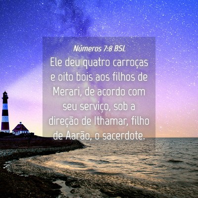Picture 04 - Números 7:8 BSL - Ele deu quatro carroças e oito bois aos filhos - Bible Verse Picture