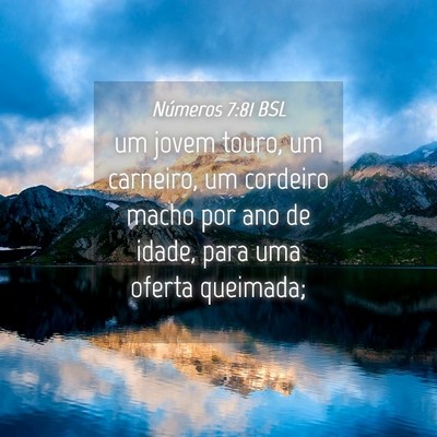 Picture 04 - Números 7:81 BSL - um jovem touro, um carneiro, um cordeiro macho - Bible Verse Picture