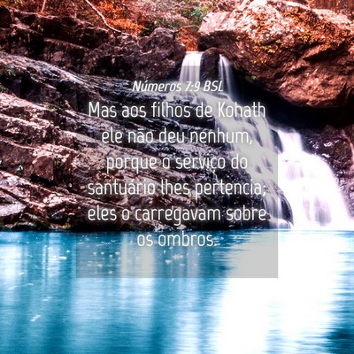 Picture 04 - Números 7:9 BSL - Mas aos filhos de Kohath ele não deu nenhum, - Bible Verse Picture