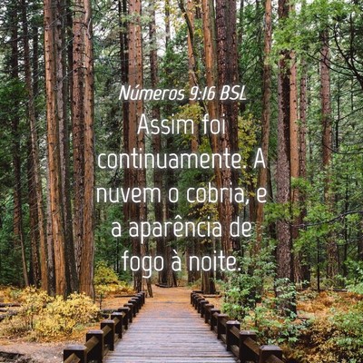 Picture 04 - Números 9:16 BSL - Assim foi continuamente. A nuvem o cobria, e a - Bible Verse Picture