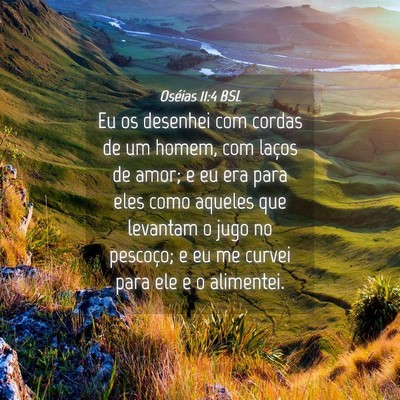 Picture 04 - Oséias 11:4 BSL - Eu os desenhei com cordas de um homem, com laços - Bible Verse Picture