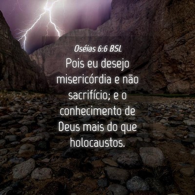 Picture 04 - Oséias 6:6 BSL - Pois eu desejo misericórdia e não sacrifício; - Bible Verse Picture