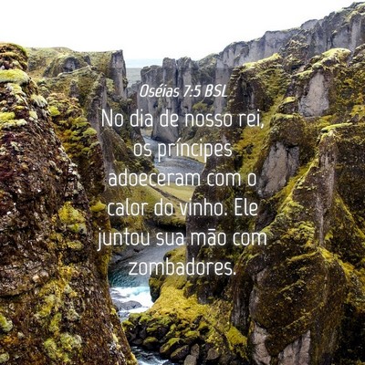 Picture 04 - Oséias 7:5 BSL - No dia de nosso rei, os príncipes adoeceram com - Bible Verse Picture