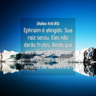 Picture 04 - Oséias 9:16 BSL - Ephraim é atingido. Sua raiz secou. Eles não - Bible Verse Picture