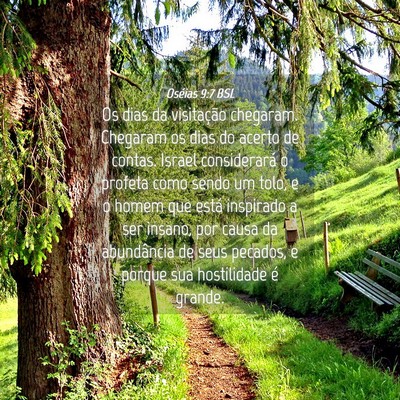 Picture 04 - Oséias 9:7 BSL - Os dias da visitação chegaram. Chegaram os dias - Bible Verse Picture