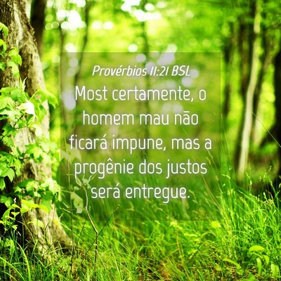 Picture 04 - Provérbios 11:21 BSL - Most certamente, o homem mau não ficará impune, - Bible Verse Picture