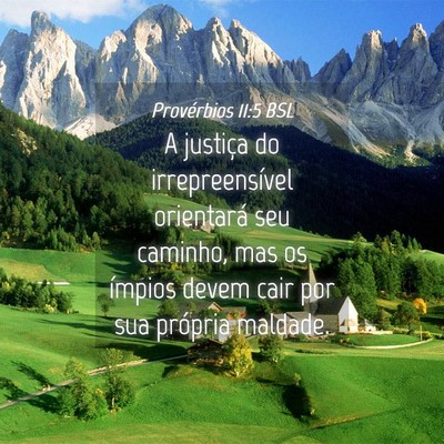 Picture 04 - Provérbios 11:5 BSL - A justiça do irrepreensível orientará seu - Bible Verse Picture