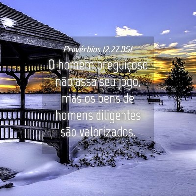 Picture 04 - Provérbios 12:27 BSL - O homem preguiçoso não assa seu jogo, mas os - Bible Verse Picture
