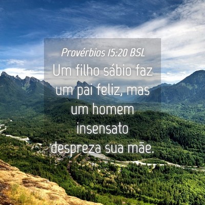 Picture 04 - Provérbios 15:20 BSL - Um filho sábio faz um pai feliz, mas um homem - Bible Verse Picture