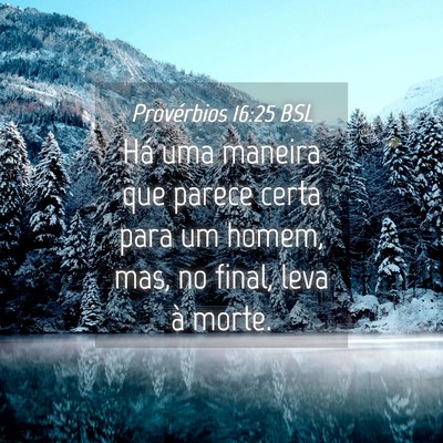 Picture 04 - Provérbios 16:25 BSL - Há uma maneira que parece certa para um homem, - Bible Verse Picture