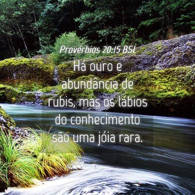Picture 04 - Provérbios 20:15 BSL - Há ouro e abundância de rubis, mas os lábios - Bible Verse Picture