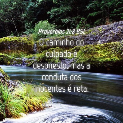 Picture 04 - Provérbios 21:8 BSL - O caminho do culpado é desonesto, mas a conduta - Bible Verse Picture