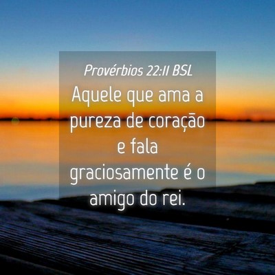 Picture 04 - Provérbios 22:11 BSL - Aquele que ama a pureza de coração e fala - Bible Verse Picture