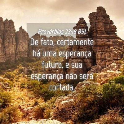 Picture 04 - Provérbios 23:18 BSL - De fato, certamente há uma esperança futura, e - Bible Verse Picture