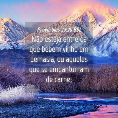 Picture 04 - Provérbios 23:20 BSL - Não esteja entre os que bebem vinho em demasia, - Bible Verse Picture