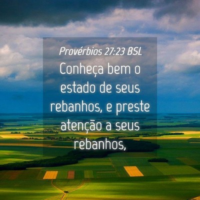 Picture 04 - Provérbios 27:23 BSL - Conheça bem o estado de seus rebanhos, e preste - Bible Verse Picture