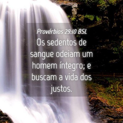 Picture 04 - Provérbios 29:10 BSL - Os sedentos de sangue odeiam um homem íntegro; e - Bible Verse Picture