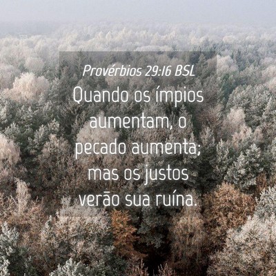 Picture 04 - Provérbios 29:16 BSL - Quando os ímpios aumentam, o pecado aumenta; mas - Bible Verse Picture