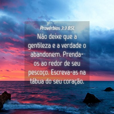 Picture 04 - Provérbios 3:3 BSL - Não deixe que a gentileza e a verdade o - Bible Verse Picture