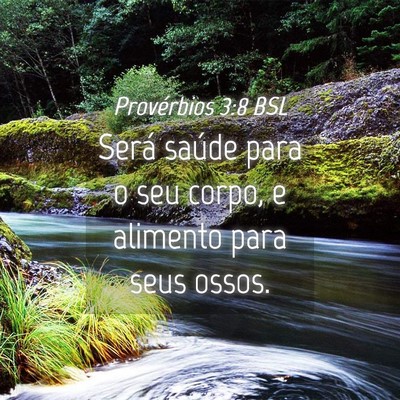 Picture 04 - Provérbios 3:8 BSL - Será saúde para o seu corpo, e alimento para - Bible Verse Picture