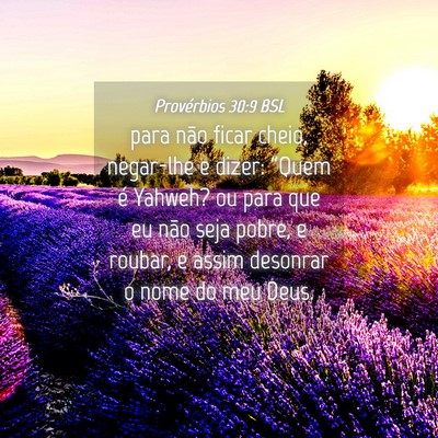Picture 04 - Provérbios 30:9 BSL - para não ficar cheio, negar-lhe e dizer: “Quem - Bible Verse Picture